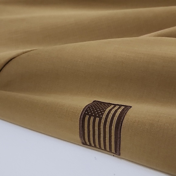 Grunt Style 2XL Tactical Pullover Hoodie Quarter Zip Coyote Brown USA Flag - Picture 4 of 16